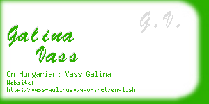 galina vass business card
